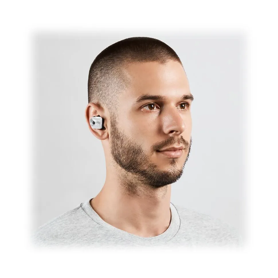 Master & Dynamic - MW07 - White Marble Acetate - High Quality True Wireless Earphones - Avvenice