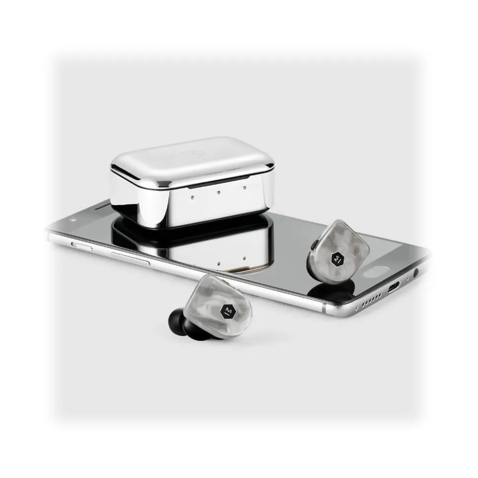 Master & Dynamic - MW07 Plus - White Marble - High Quality True Wireless In-Ear Earphones - Avvenice