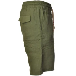 MC2 Saint Barth - Bermuda in Linen - Military Green - Luxury Exclusive Collection - Avvenice