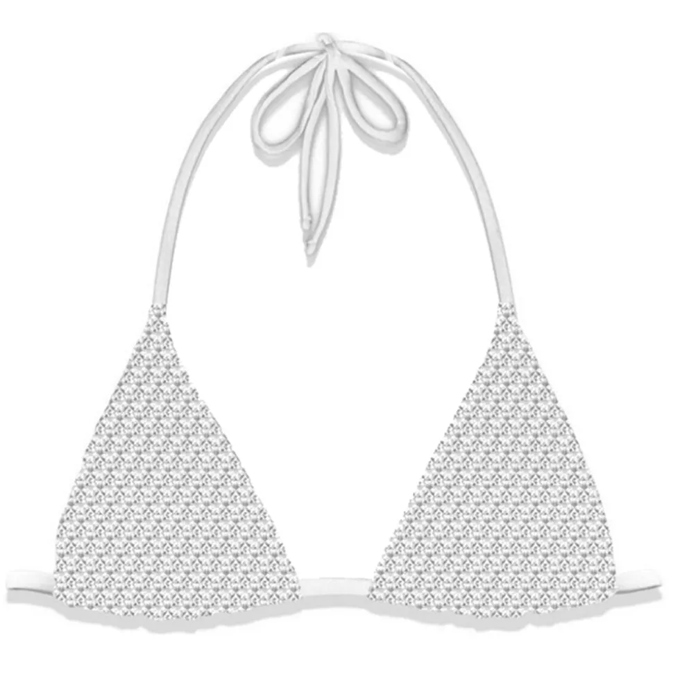 MC2 Saint Barth - Bikini with Applied Rhinestones - White - Luxury Exclusive Collection - Avvenice