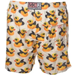 MC2 Saint Barth - Boxer Swimsuit in Duck with Cape Pattern - White - Luxury Exclusive Collection - Avvenice