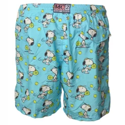 MC2 Saint Barth - Boxer Swimsuit in Snoopy Padel Pattern - Turquoise - Luxury Exclusive Collection - Avvenice