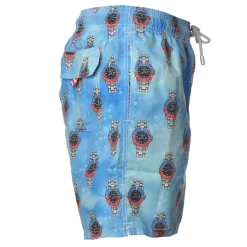 MC2 Saint Barth - Boxer Swimsuit in Watch Pattern - Light Blue - Luxury Exclusive Collection - Avvenice