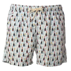 MC2 Saint Barth - Boxer Swimsuit Bellavista - White Pattern - Luxury Exclusive Collection - Avvenice