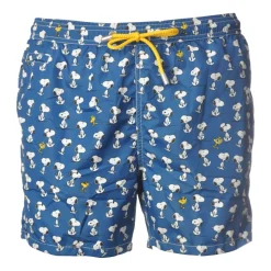MC2 Saint Barth - Boxer Swimsuit Snoopy - Blue Pattern - Luxury Exclusive Collection - Avvenice