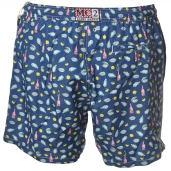MC2 Saint Barth - Boxer Swimsuit in Oyster and Champagne Pattern - Blue - Luxury Exclusive Collection - Avvenice