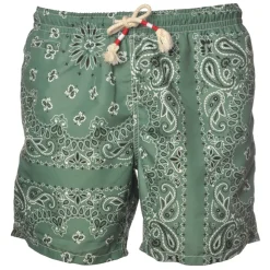 MC2 Saint Barth - Boxer Swimsuit in Bandana Pattern - Green - Luxury Exclusive Collection - Avvenice