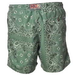 MC2 Saint Barth - Boxer Swimsuit in Bandana Pattern - Green - Luxury Exclusive Collection - Avvenice