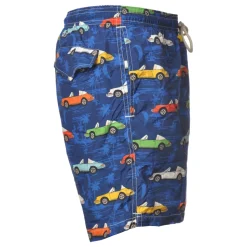 MC2 Saint Barth - Boxer Swimsuit in Cabrio Cars Pattern - Blue - Luxury Exclusive Collection - Avvenice