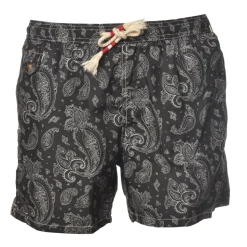 MC2 Saint Barth - Boxer Swimsuit in Bandana Pattern - Black - Luxury Exclusive Collection - Avvenice