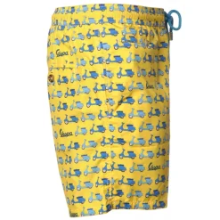 MC2 Saint Barth - Boxer Swimsuit in Vespa Pattern - Yellow - Luxury Exclusive Collection - Avvenice