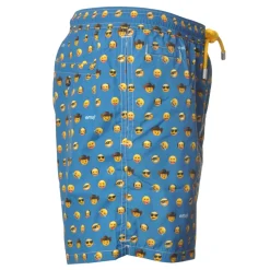 MC2 Saint Barth - Boxer Swimsuit in Emoji Pattern - Light Blue - Luxury Exclusive Collection - Avvenice