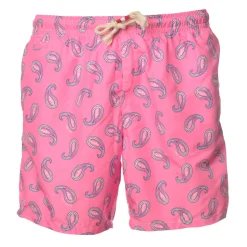 MC2 Saint Barth - Boxer Swimsuit in Cashmere Pattern - Fuxia - Luxury Exclusive Collection - Avvenice