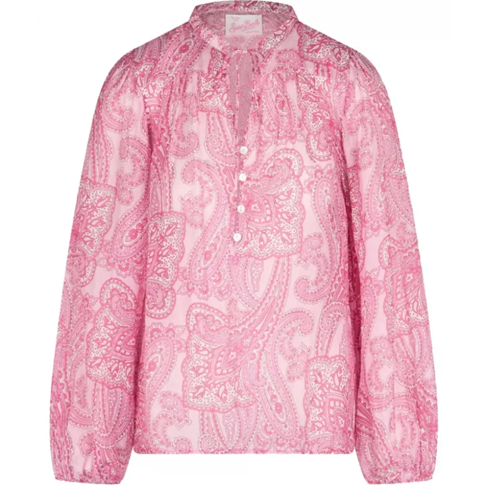 MC2 Saint Barth - Cashmere Fantasy Oversized Shirt - Pink - Luxury Exclusive Collection - Avvenice