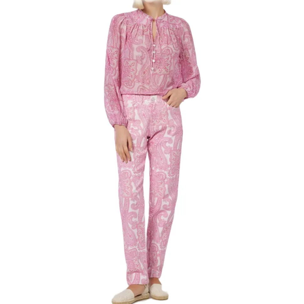 MC2 Saint Barth - Cashmere Fantasy Oversized Shirt - Pink - Luxury Exclusive Collection - Avvenice