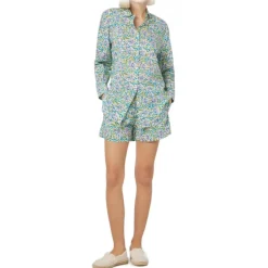 MC2 Saint Barth - Classic Shirt with Floral Print - Aqua Green - Luxury Exclusive Collection - Avvenice