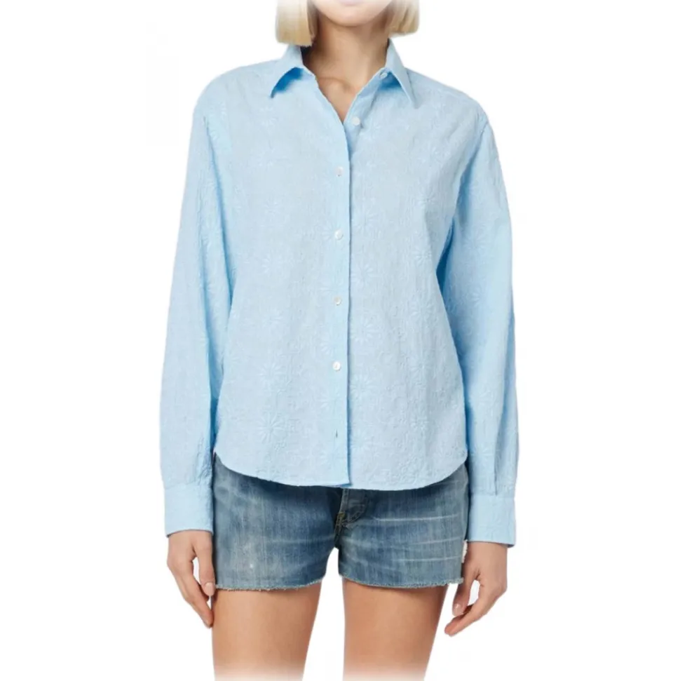 MC2 Saint Barth - Classic Sangallo Lace Shirt - Light Blue - Luxury Exclusive Collection - Avvenice
