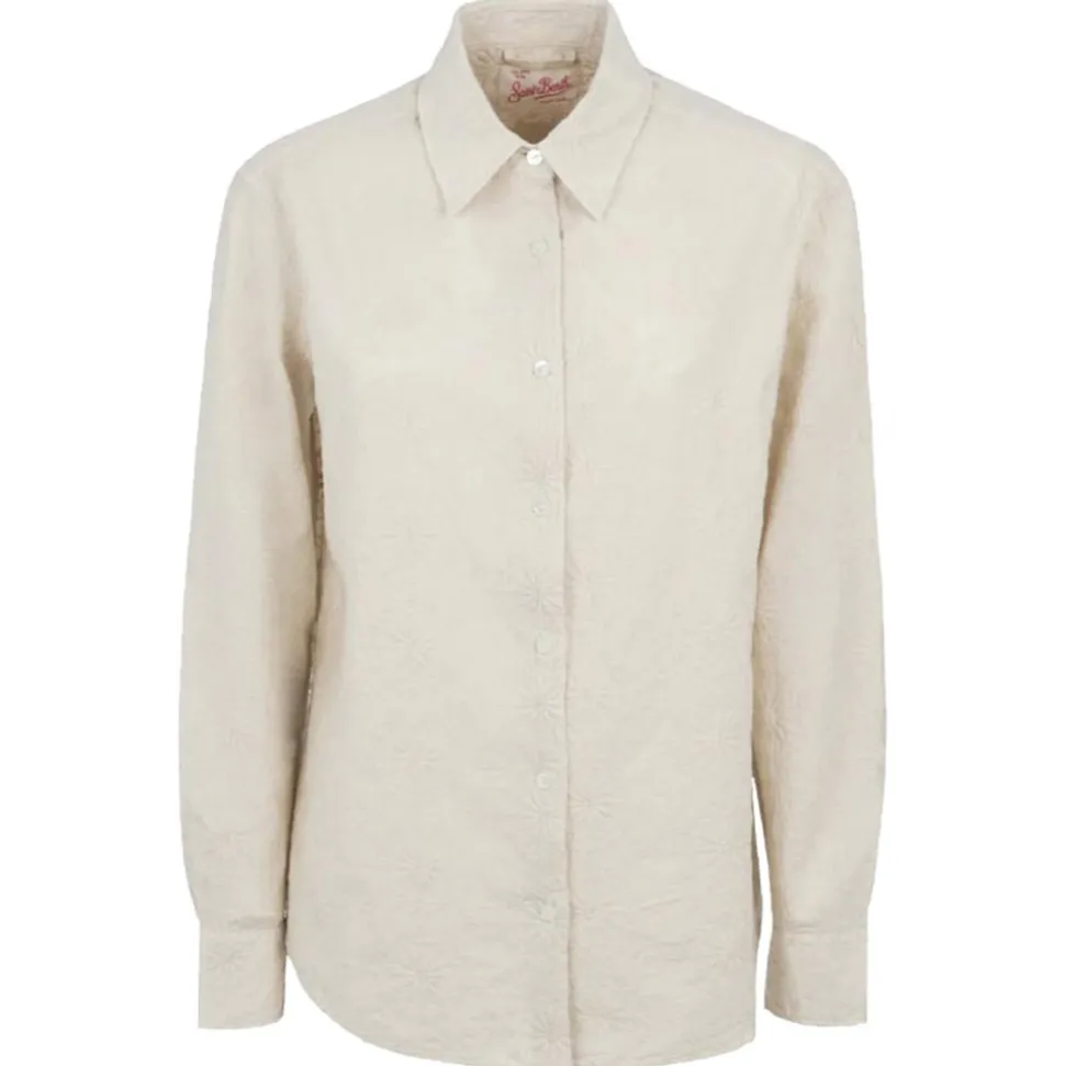 MC2 Saint Barth - Classic Sangallo Lace Shirt - Ivory - Luxury Exclusive Collection - Avvenice