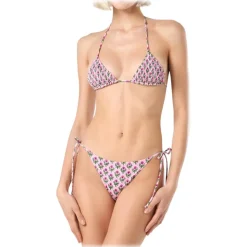 MC2 Saint Barth - Floral Print Bikini in Smock Stitch - Pink - Luxury Exclusive Collection - Avvenice