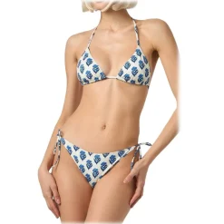 MC2 Saint Barth - Jaipur Flower Print Bikini - White/Blue - Luxury Exclusive Collection - Avvenice