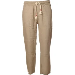 MC2 Saint Barth - Jogger Trouser in Linen - Beige - Luxury Exclusive Collection - Avvenice
