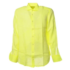 MC2 Saint Barth - Linen Shirt - Fluo Yellow - Luxury Exclusive Collection - Avvenice