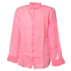 MC2 Saint Barth - Linen Shirt - Fluo Pink - Luxury Exclusive Collection - Avvenice