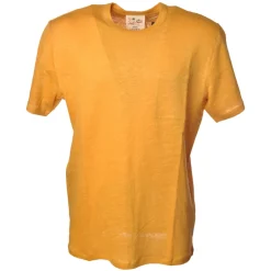 MC2 Saint Barth - Linen T-Shirt with Pocket - Yellow Mustard - Luxury Exclusive Collection - Avvenice