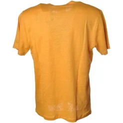 MC2 Saint Barth - Linen T-Shirt with Pocket - Yellow Mustard - Luxury Exclusive Collection - Avvenice
