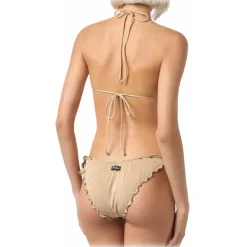 MC2 Saint Barth - Lurex Bikini with Ruffled Edges - Gold - Luxury Exclusive Collection - Avvenice