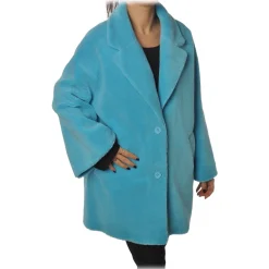 MC2 Saint Barth - Mickey Mouse Oversized Coat - Turquoise - Luxury Exclusive Collection - Avvenice