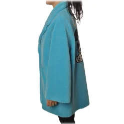 MC2 Saint Barth - Mickey Mouse Oversized Coat - Turquoise - Luxury Exclusive Collection - Avvenice