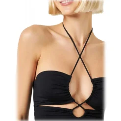 MC2 Saint Barth - One-Piece Swimming Costume with Cut-Out Details - Black - Luxury Exclusive Collection - Avvenice
