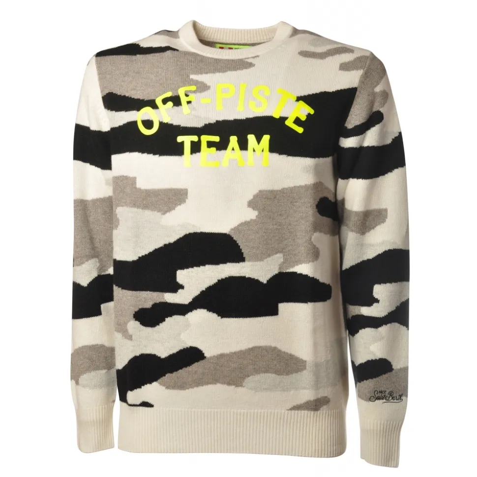 MC2 Saint Barth - Pullover Heron Snow Camo Opt - Military Pattern - Luxury Exclusive Collection - Avvenice