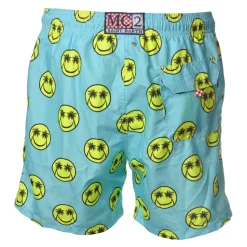 MC2 Saint Barth - Swimsuit Gustavia Palm Smile 56 - Turquoise Pattern - Luxury Exclusive Collection - Avvenice