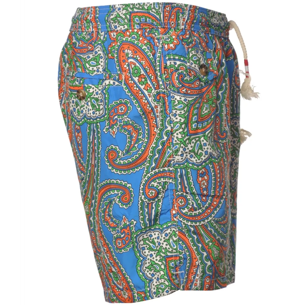 MC2 Saint Barth - Swimsuit in Multicolor Cashmere Pattern - Light Blue - Luxury Exclusive Collection - Avvenice