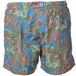 MC2 Saint Barth - Swimsuit in Multicolor Cashmere Pattern - Light Blue - Luxury Exclusive Collection - Avvenice