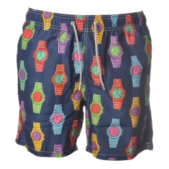 MC2 Saint Barth - Swimsuit Gustavia - Blue Pattern - Luxury Exclusive Collection - Avvenice