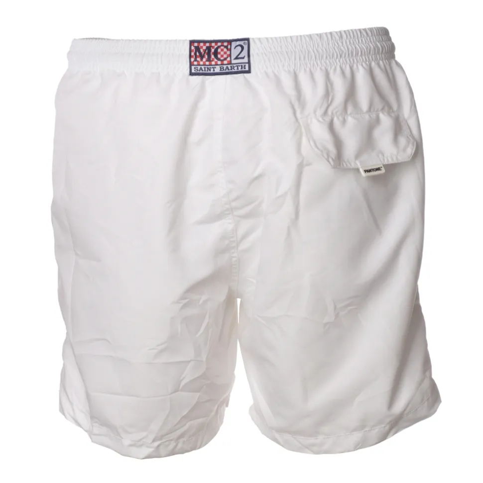 MC2 Saint Barth - Swimsuit Boxer Pantone - White - Luxury Exclusive Collection - Avvenice