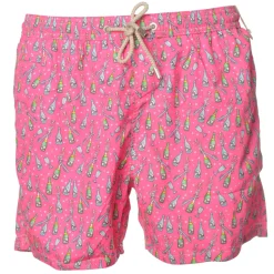 MC2 Saint Barth - Swimsuit in Champagne Sabrage Pattern - Fuxia - Luxury Exclusive Collection - Avvenice