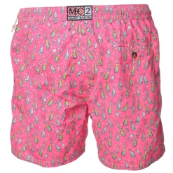 MC2 Saint Barth - Swimsuit in Champagne Sabrage Pattern - Fuxia - Luxury Exclusive Collection - Avvenice