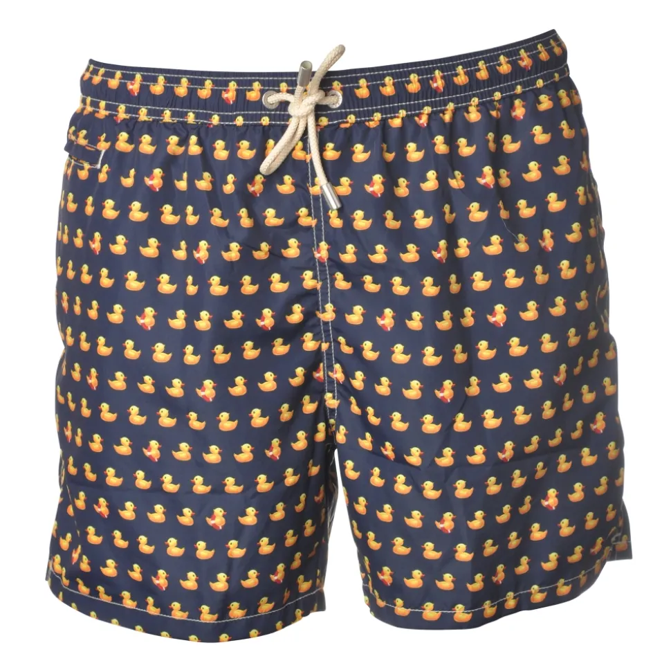 MC2 Saint Barth - Swimsuit Lighting Microfantasy Ducks - Blue Pattern - Luxury Exclusive Collection - Avvenice