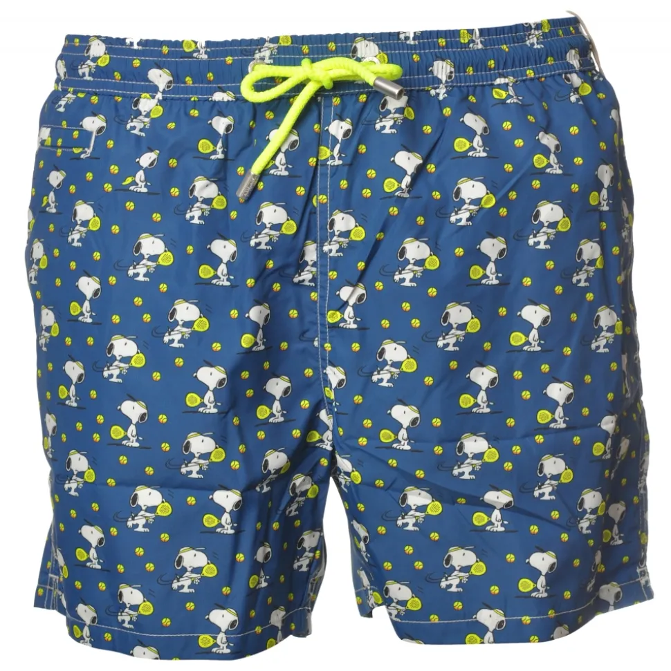 MC2 Saint Barth - Swimsuit in Snoopy Padel Pattern - Blue - Luxury Exclusive Collection - Avvenice