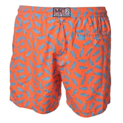 MC2 Saint Barth - Swimsuit Lighting Microfantasy Crocodile - Orange Pattern - Luxury Exclusive Collection - Avvenice