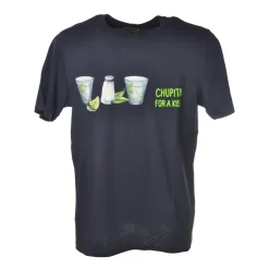 MC2 Saint Barth - T-Shirt Austin Emb Chupito Kiss - Blue - Luxury Exclusive Collection - Avvenice