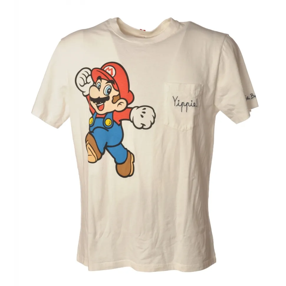 MC2 Saint Barth - T-Shirt Austin Emb Mario Jarrive 11 - White - Luxury Exclusive Collection - Avvenice