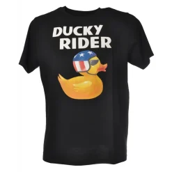 MC2 Saint Barth - T-Shirt Ducky Rider - Black - Luxury Exclusive Collection - Avvenice