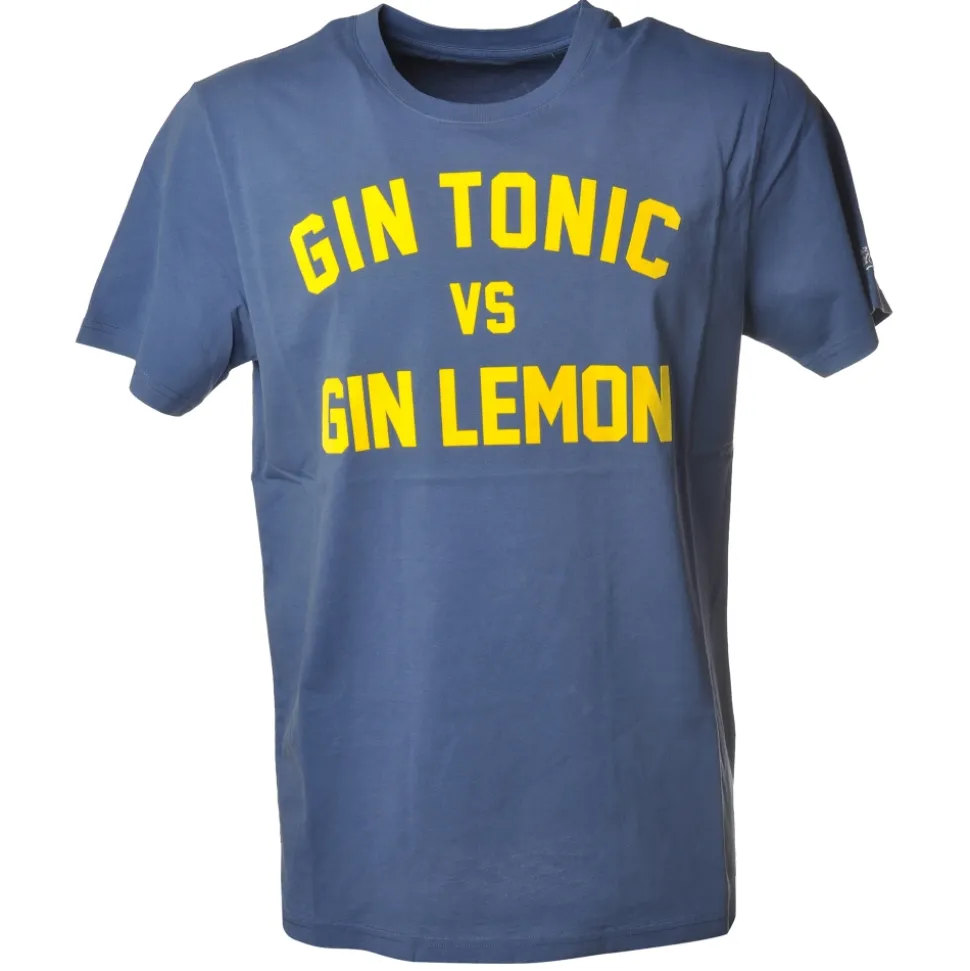 MC2 Saint Barth - T-Shirt Gin Tonic Gin Lemon - Blue - Luxury Exclusive Collection - Avvenice