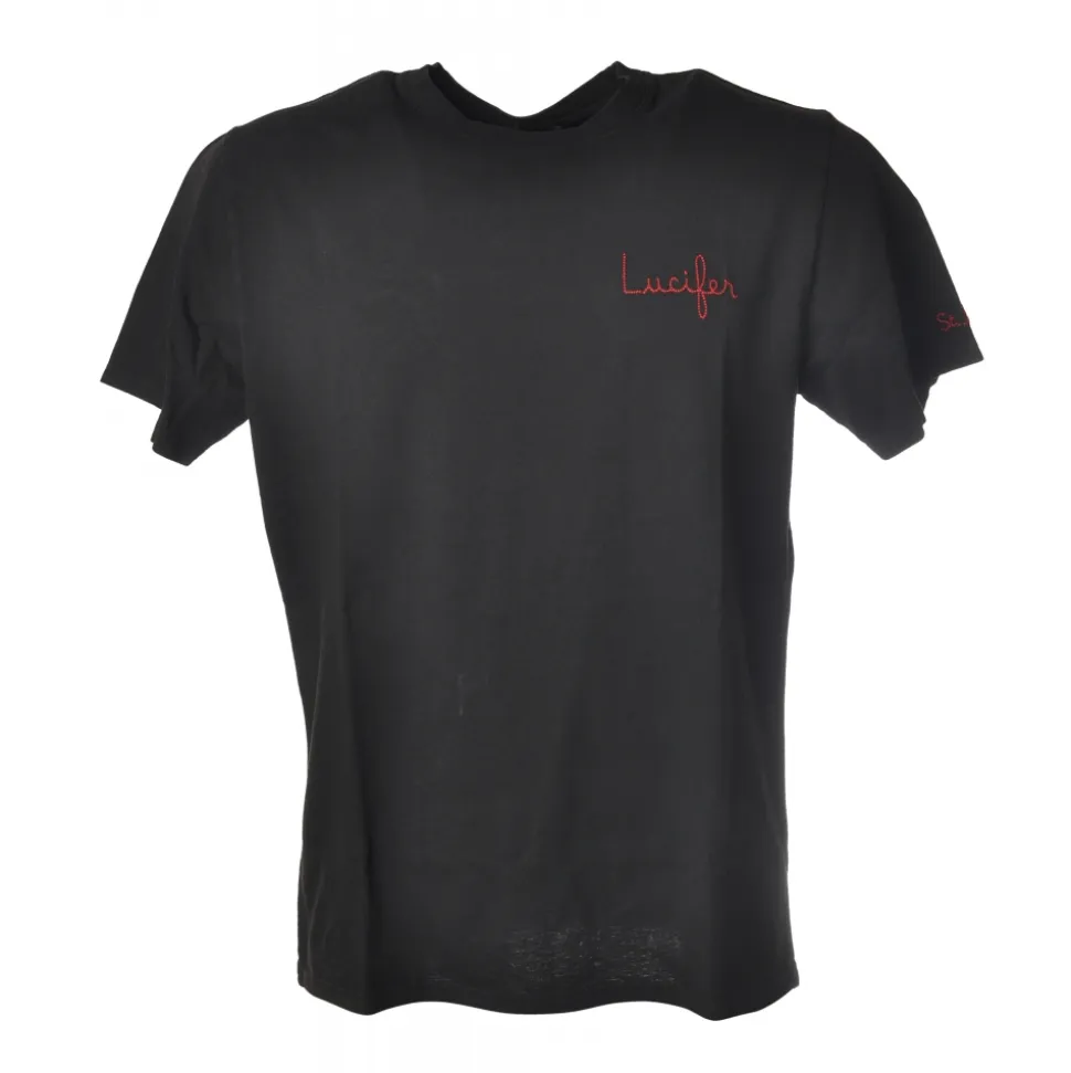 MC2 Saint Barth - T-Shirt Jack Emb Lucifer 00 - Black - Luxury Exclusive Collection - Avvenice