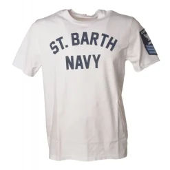 MC2 Saint Barth - T-Shirt Man PTSB Navy 01N - White - Luxury Exclusive Collection - Avvenice